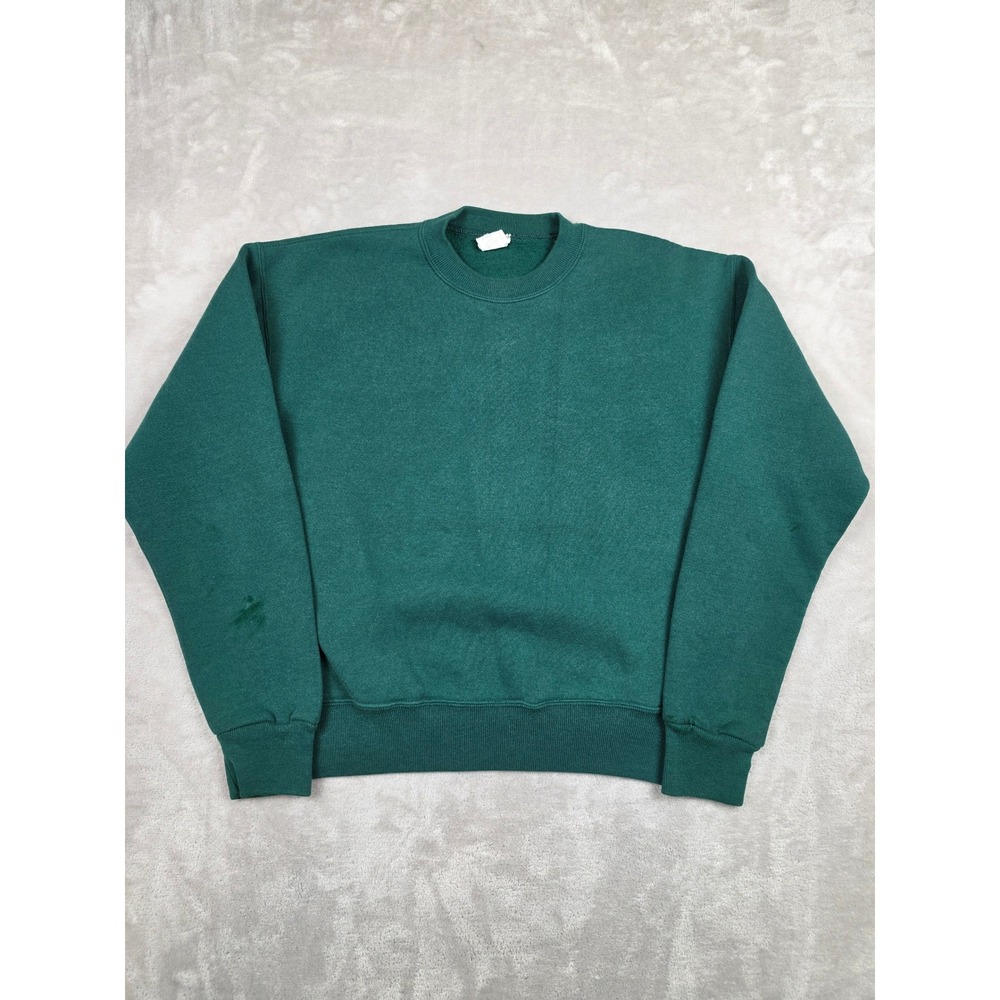 Vintage Pro Spirit Sweatshirt Women M Green Made in USA Crewneck Distressed